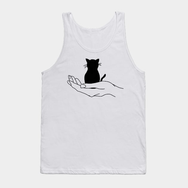 Kitten in a hand Tank Top by Nezumi1998